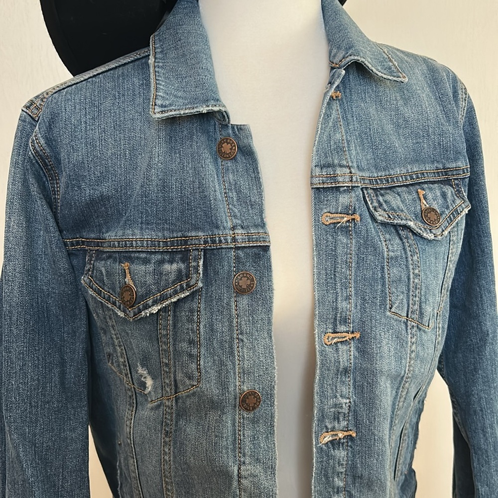 Lucky Brand Blue the tomboy trucker Denim Jacket - Picture 2 of 8